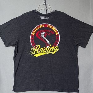 SHELBY COBRA Racing Officially Licensed Tee Shirt Heather Gray ‎ - Size 2XL